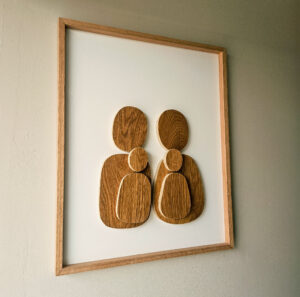 3D familie portret hout, gezinsportret
