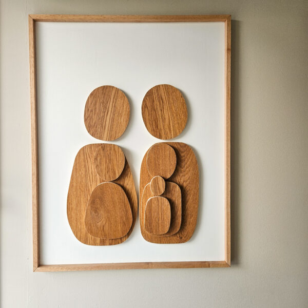 3D familie portret hout, gezinsportret