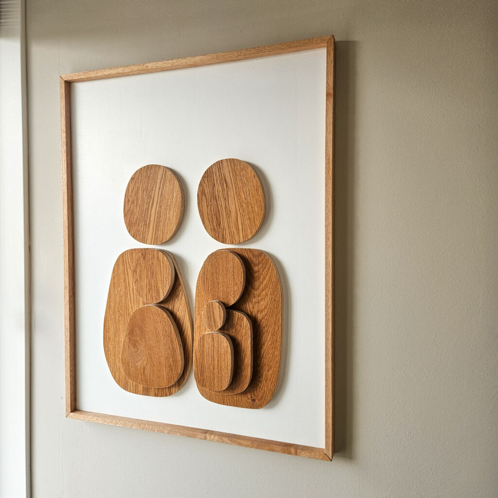 3D familie portret hout, gezinsportret