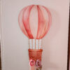 Luchtballon, haarspeldjes houder, haarclipje houder, haarspeldje organisator