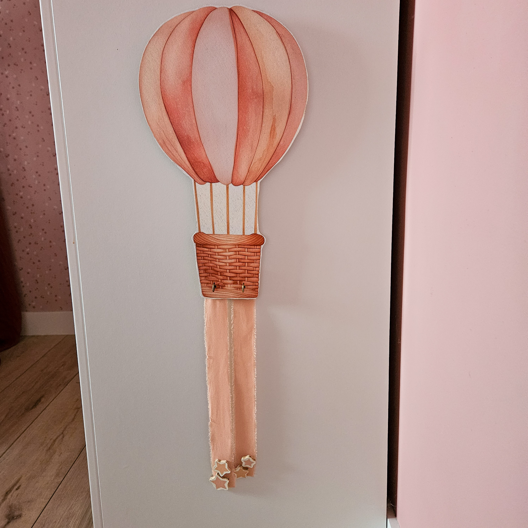 Luchtballon, haarspeldjes houder, haarclipje houder, haarspeldje organisator